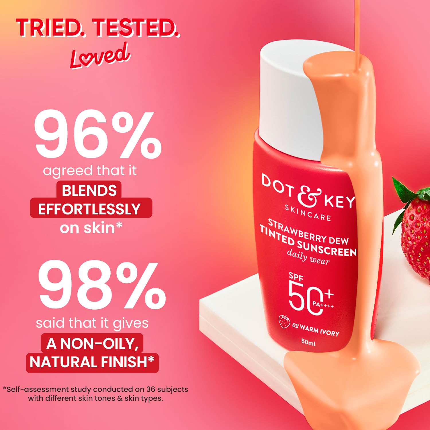 Dot & Key Strawberry Dew Tinted Sunscreen SPF 50+ | PA++++ | 50g