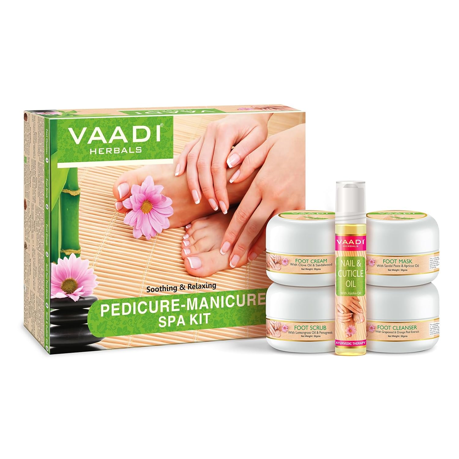 Vaadi Herbals Pedicure - Manicure Spa Kit Soothing & Relaxing [135 g]