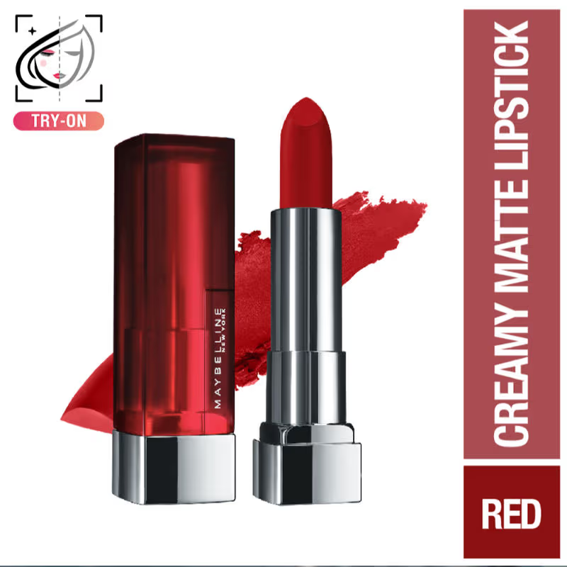 Maybelline New York Color Sensational Creamy Matte Lipstick, Lasts Up To 12H [3.9 g]