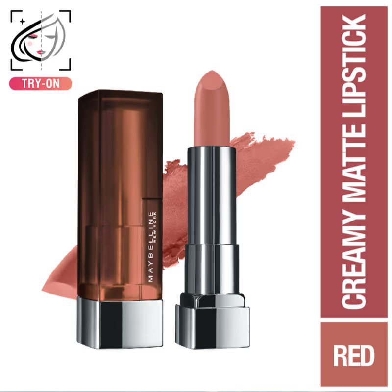 Maybelline New York Color Sensational Creamy Matte Lipstick, Lasts Up To 12H [3.9 g]