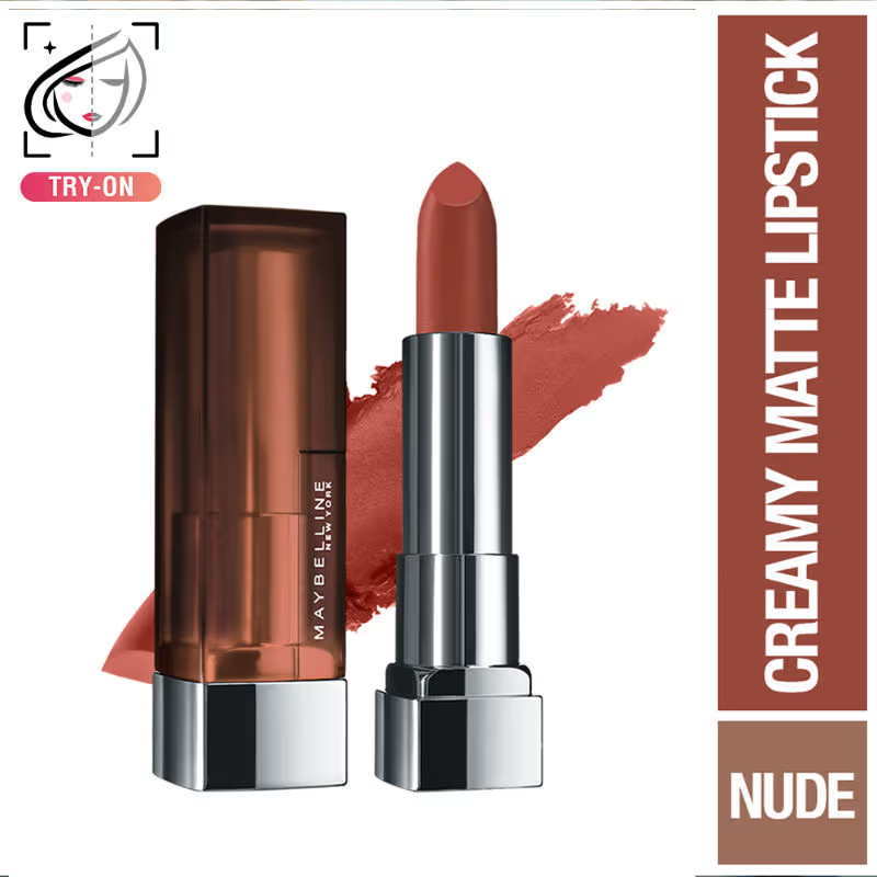 Maybelline New York Color Sensational Creamy Matte Lipstick, Lasts Up To 12H [3.9 g]