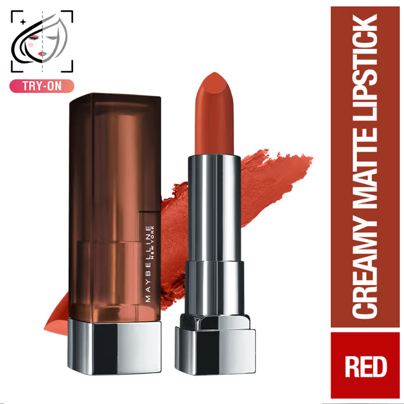 Maybelline New York Color Sensational Creamy Matte Lipstick, Lasts Up To 12H [3.9 g]
