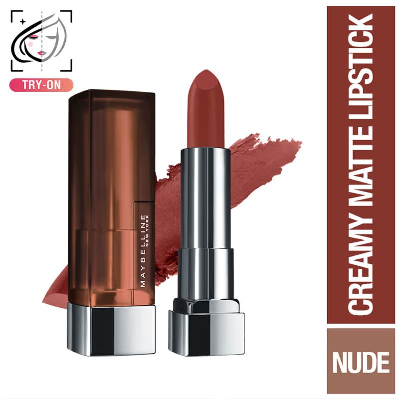Maybelline New York Color Sensational Creamy Matte Lipstick, Lasts Up To 12H [3.9 g]