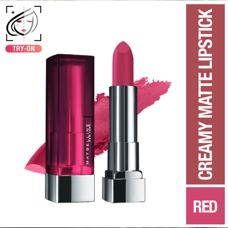 Maybelline New York Color Sensational Creamy Matte Lipstick, Lasts Up To 12H [3.9 g]