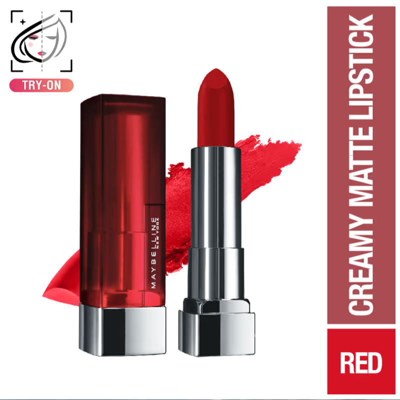 Maybelline New York Color Sensational Creamy Matte Lipstick, Lasts Up To 12H [3.9 g]