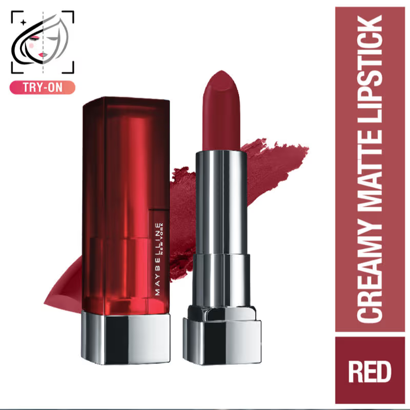 Maybelline New York Color Sensational Creamy Matte Lipstick, Lasts Up To 12H [3.9 g]