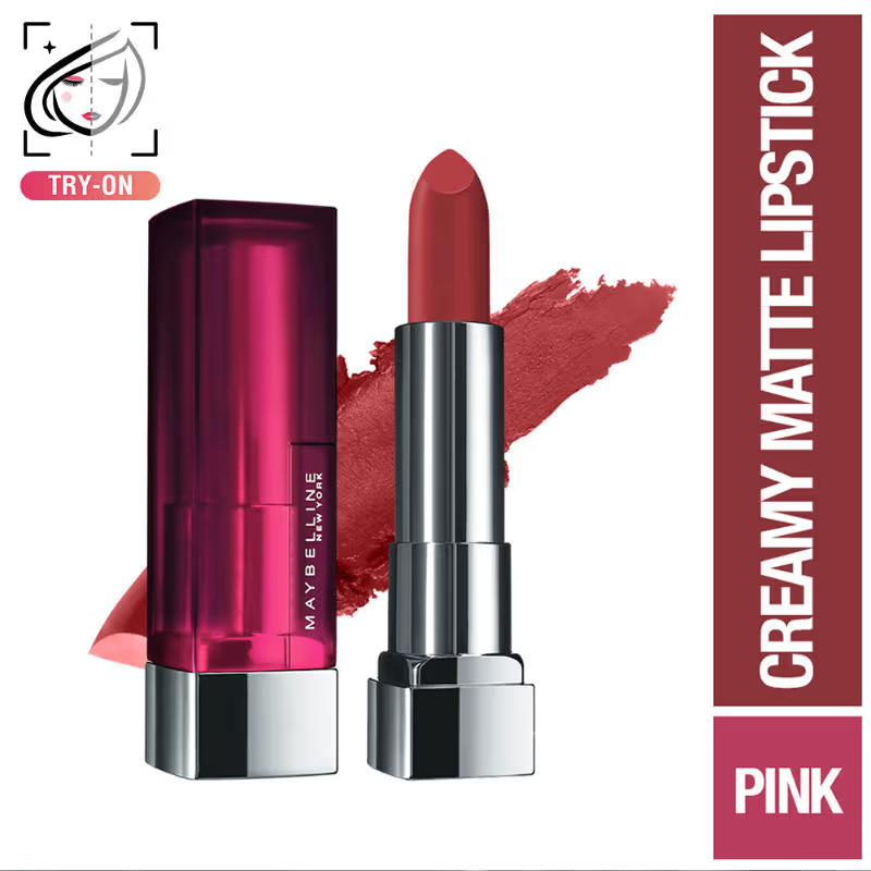 Maybelline New York Color Sensational Creamy Matte Lipstick, Lasts Up To 12H [3.9 g]