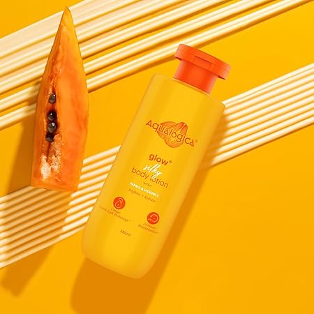 Aqualogica Glow + Silky Body Lotion For 24-Hour Moisturization With Papaya & Vitamin C [200 ml]