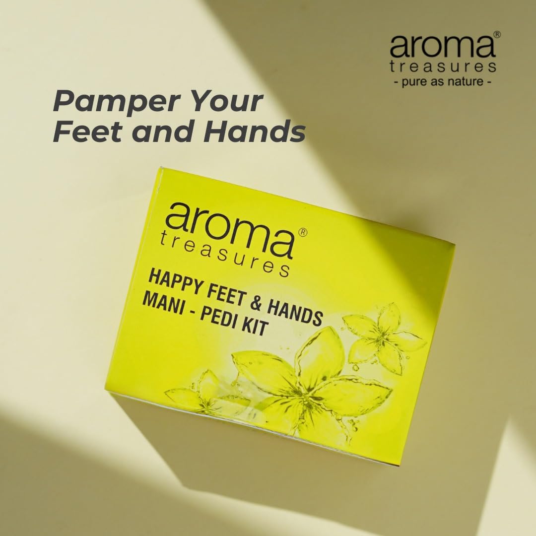 Aroma Treasures Happy Hands and Feet Mani Pedi Single Time Use Kit [28 g + 5 ml]