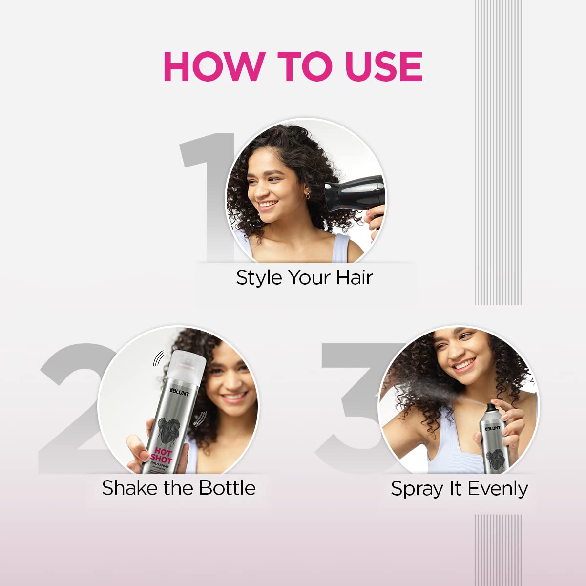 BBLUNT Hotshot Hold Spray Delivers Instant & Firm Hold [300 ml]