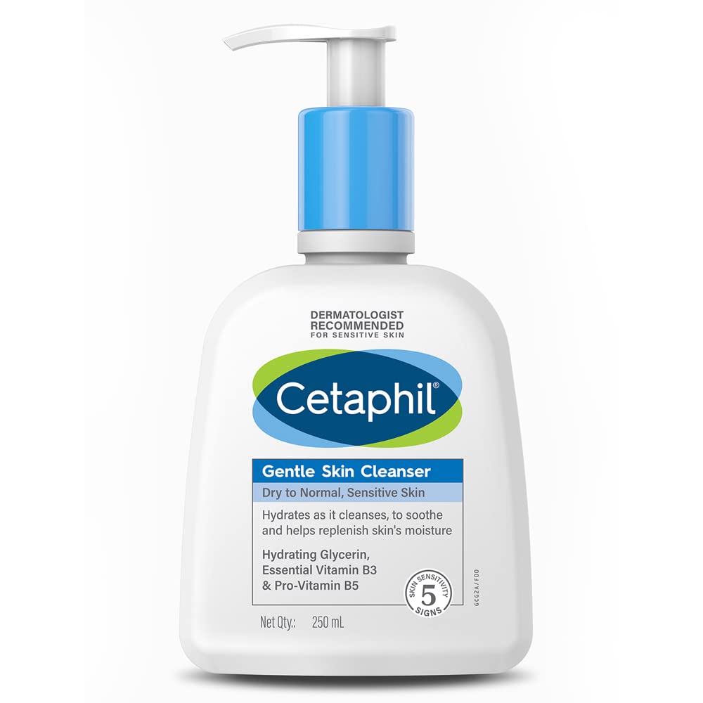 Cetaphil Gentle Skin Cleanser Dry to Normal Skin with Niacinamide Dermatologist Recommended [250 ml]