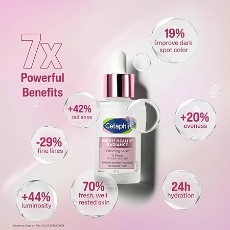 Cetaphil Brightening Healthy Radiance Perfecting Serum 7X Power With Antioxidant C & Advanced Peptide [30 ml]