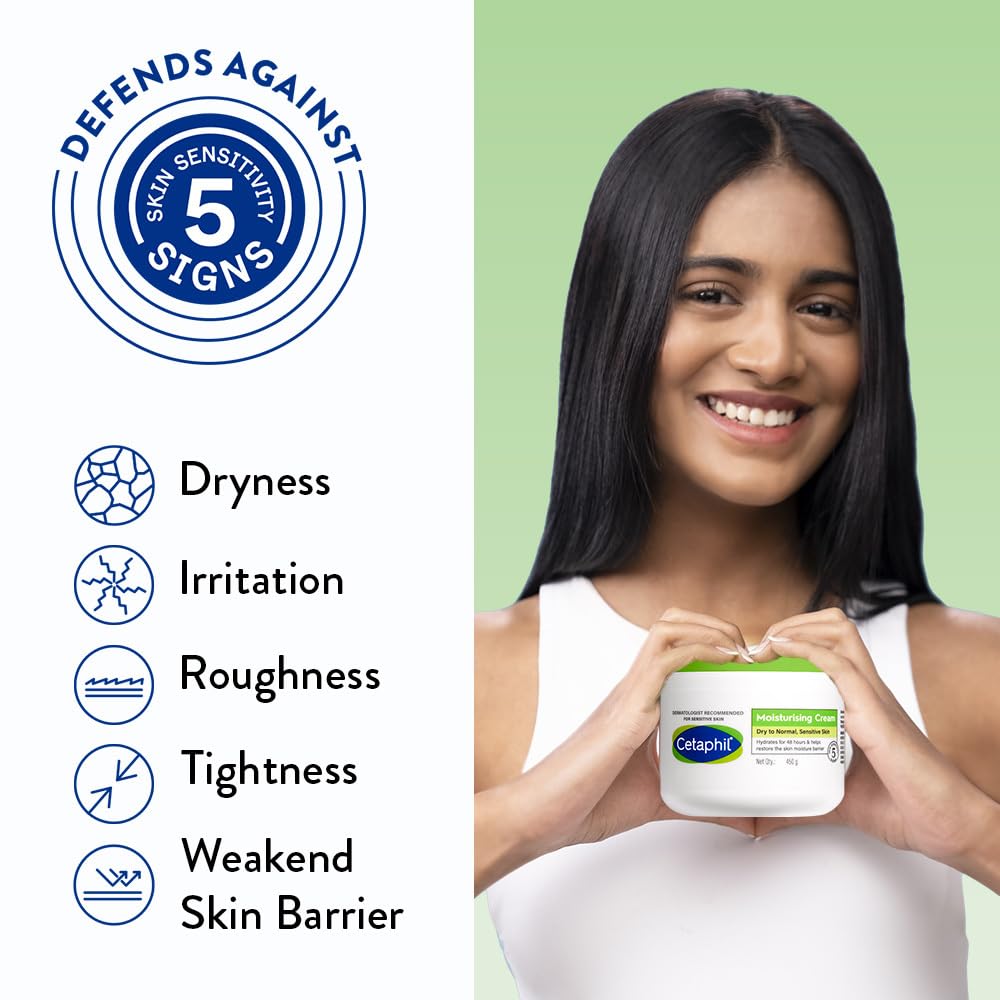 Cetaphil Moisturising Cream for dry to very dry Sensitive skin, Dermatologist Recommended [450 g]