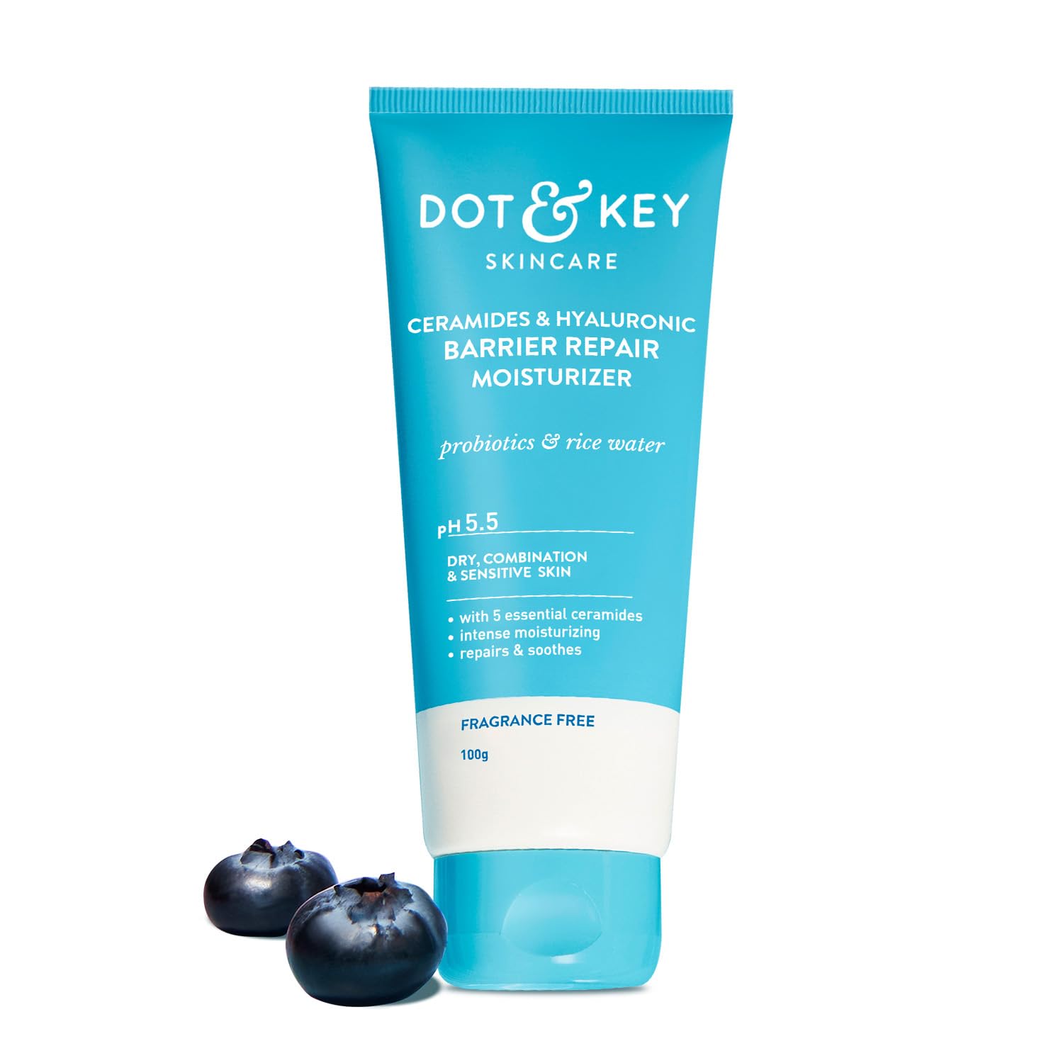 Dot & Key Hyaluronic + Ceramide Barrier Repair Hydrating Face Moisturizer Cream PH 5.5 Normal To Dry Skin [100 g]