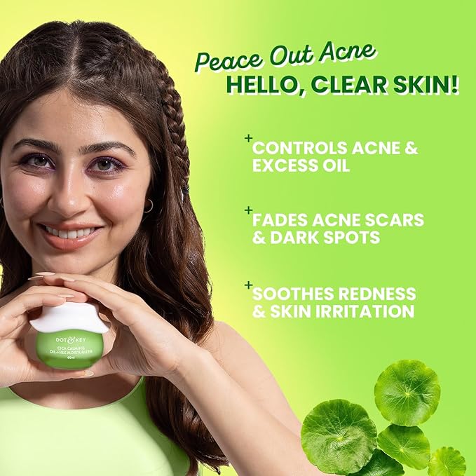 Dot & Key Cica Niacinamide & Ceramides Oil-Free Face Moisturizer For Acne Prone & Oily Skin [60ml]