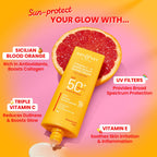 Dot & Key Vitamin C + E Face Sunscreen SPF 50 PA+++ For Glowing Skin, 100% No White Cast [50g]