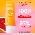 Dot & Key Vitamin C + E Face Sunscreen SPF 50 PA+++ For Glowing Skin, 100% No White Cast [50g]