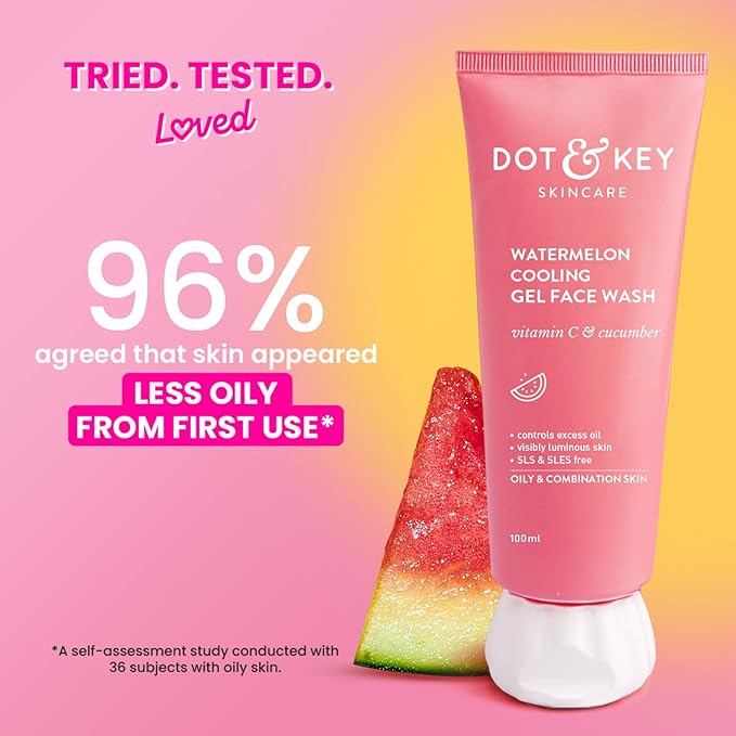 Dot & Key Watermelon Cooling Gel Face Wash With Vitamin C & Cucumber [100 ml]