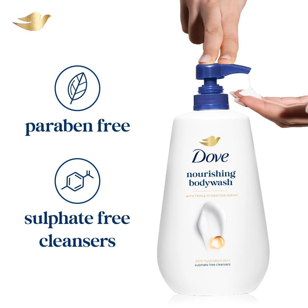 Dove 24 Hr Hydrated Skin Nourishing Body Wash For Soft Smooth Skin [825 ml]