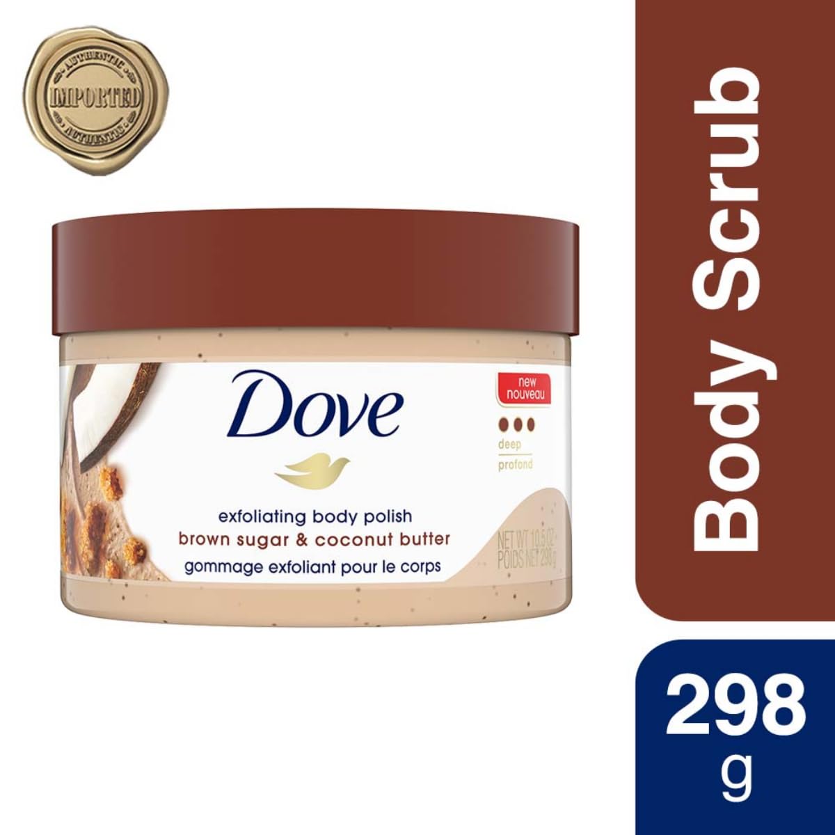 Dove Exfoliating Body Polish Scrub - Brown Sugar & Coconut Butter [298 g]