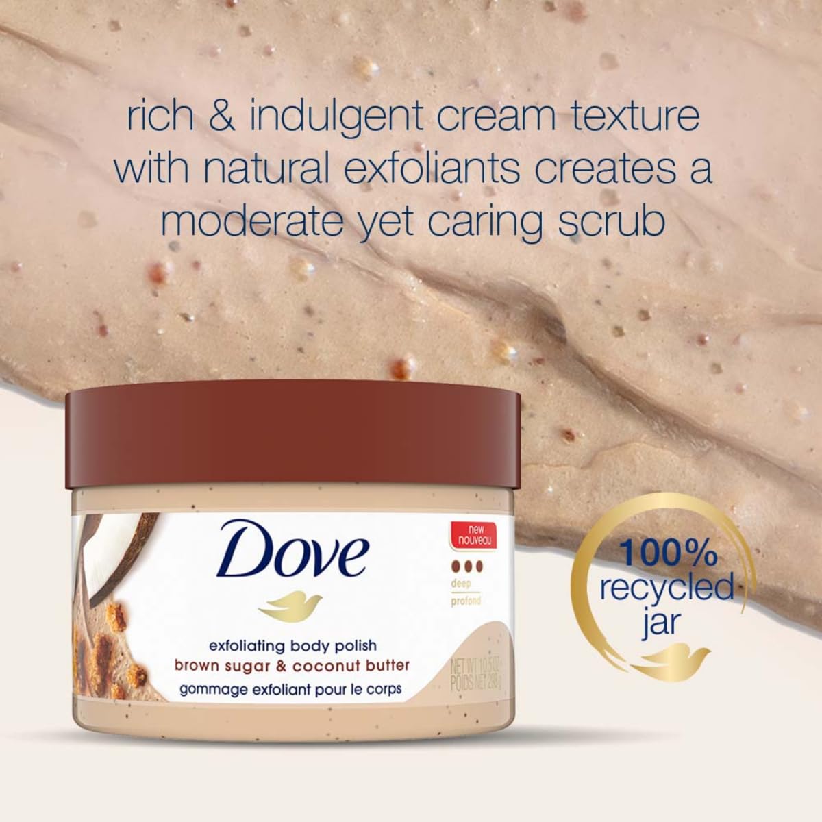 Dove Exfoliating Body Polish Scrub - Brown Sugar & Coconut Butter [298 g]