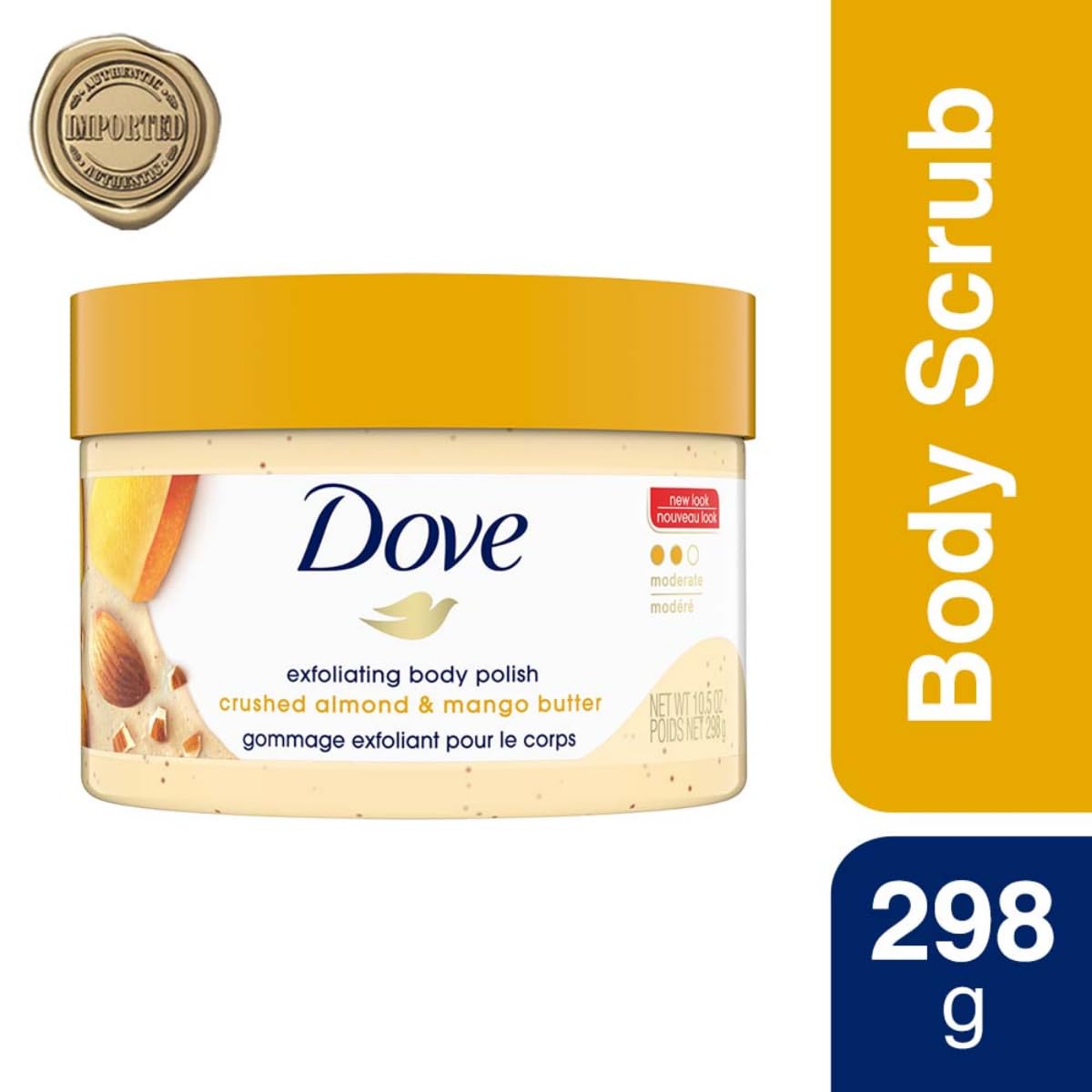 Dove Exfoliating Body Polish Scrub - Crushed Almond And Mango Butter [298 g]