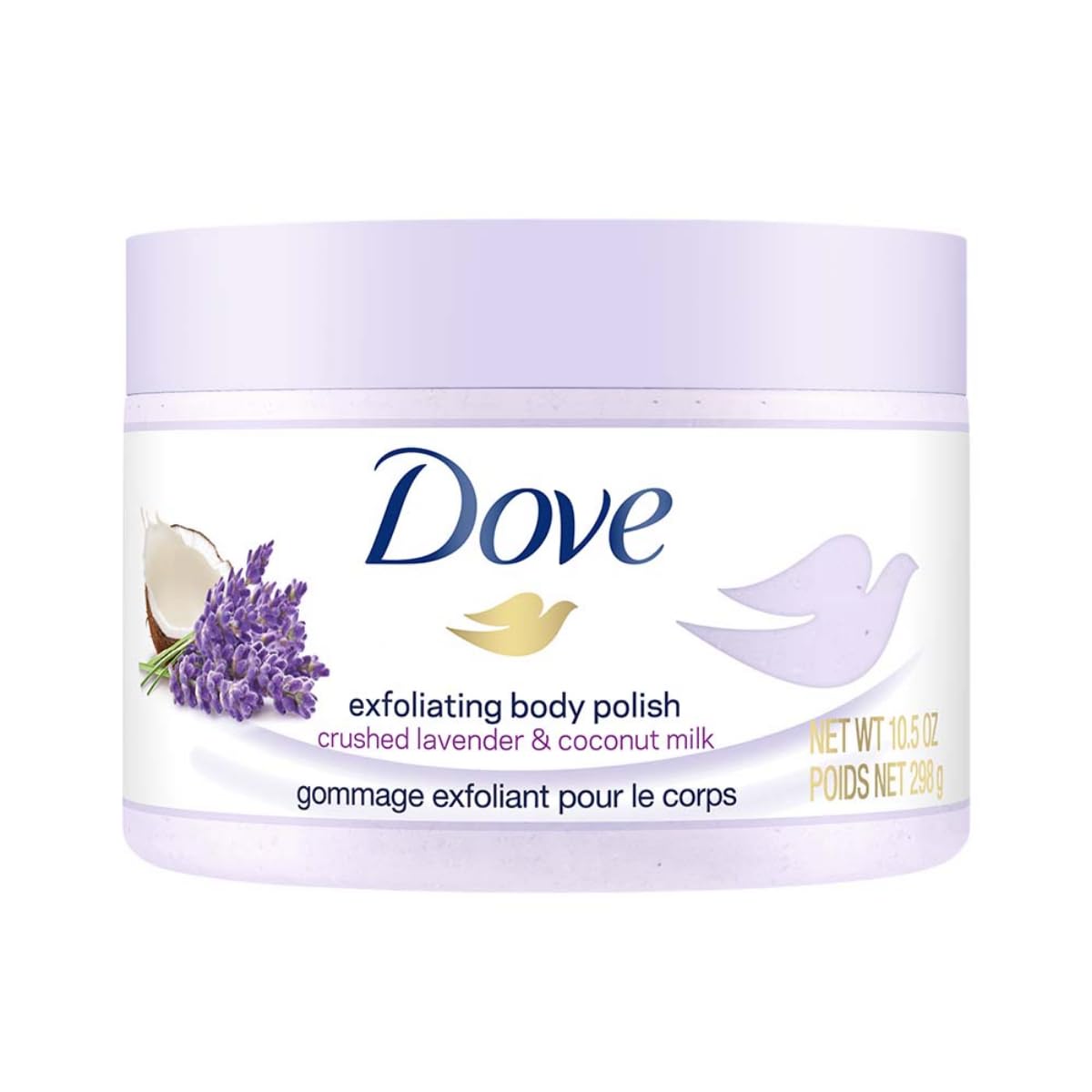 Dove Exfoliating Body Polish Scrub With Crushed Lavender And Coconut Milk [298 g]