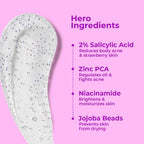 Foxtale Exfoliating Body Wash 2% Salicylic Acid & Zinc PCA, Reduces Body Acne & Smoothens Skin [250 ml]