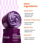 Foxtale De-Tan Skin Radiance Mask, With Lactic Acid, Brazilian Purple Clay & Kaolin Clay [75 g]