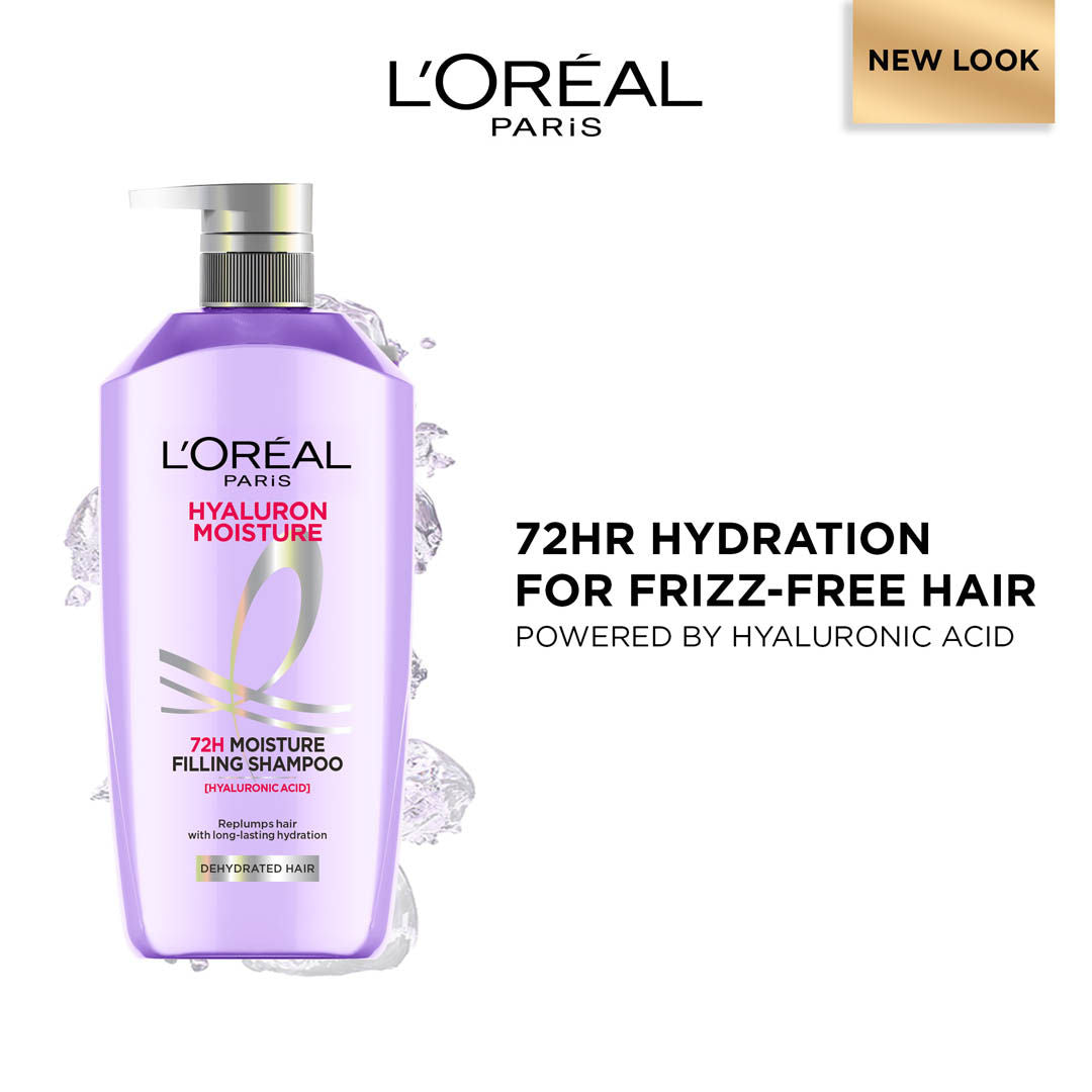 LOreal Paris Hyaluron Moisture Anti-frizz Shampoo With Hyaluronic Acid For 72 HR Dehydrated Hair [1000 ml]