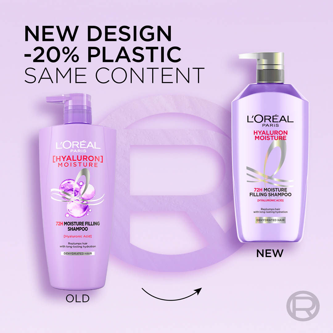 LOreal Paris Hyaluron Moisture Anti-frizz Shampoo With Hyaluronic Acid For 72 HR Dehydrated Hair [1000 ml]