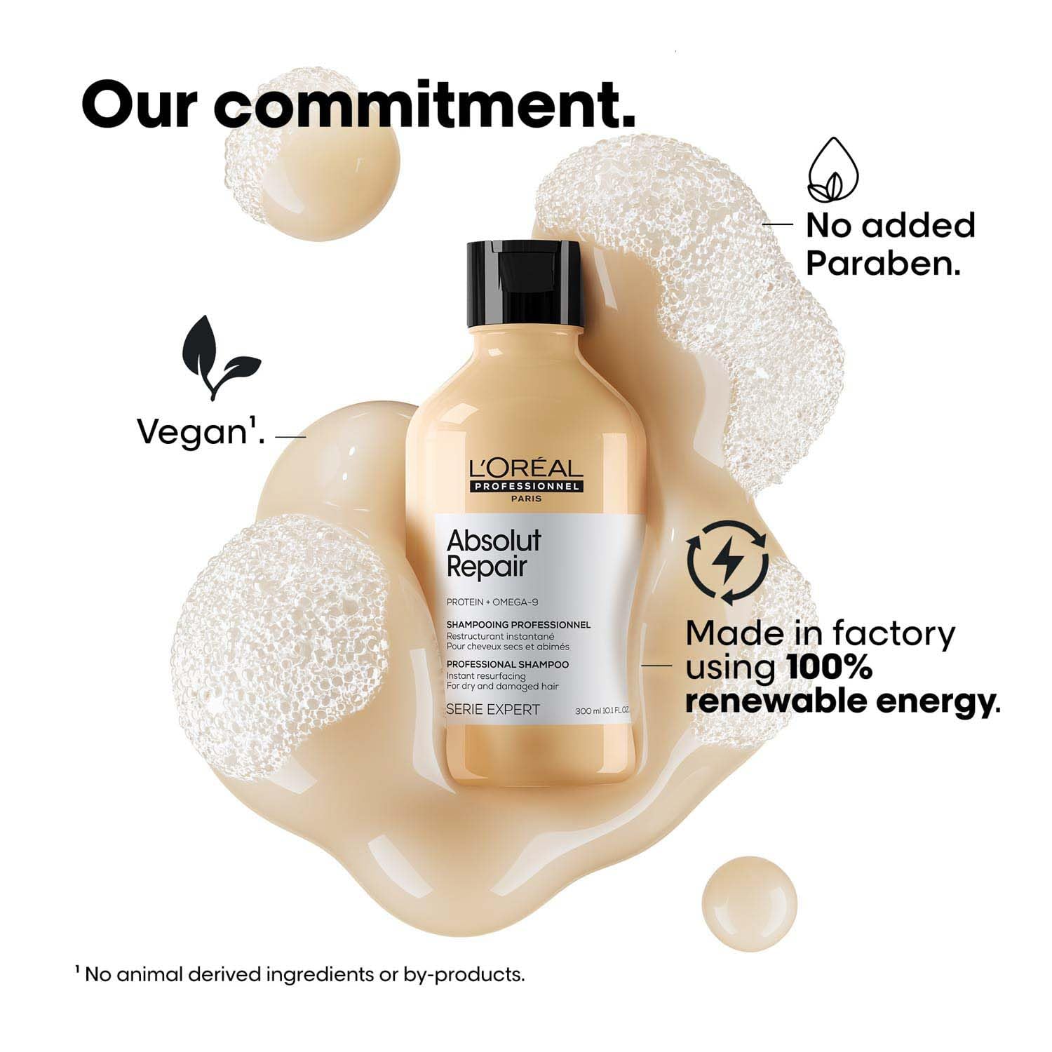 L'Oréal Professionnel Absolut Repair Shampoo For Dry and Damaged Hair With Protein & Omega-9 [300 ml]