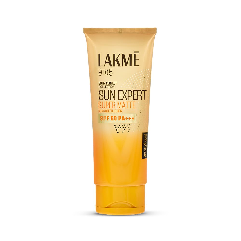 Lakme 9 To 5 Sun Expert Super Matte Sun Screen SPF 50 PA+++ Lightweight Sunscreen Lotion [50 ml]