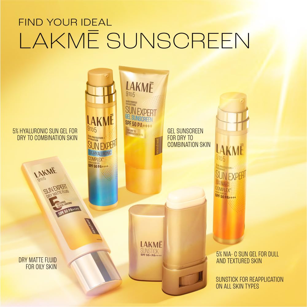 Lakme 9 To 5 Sun Expert Super Matte Sun Screen SPF 50 PA+++ Lightweight Sunscreen Lotion [50 ml]