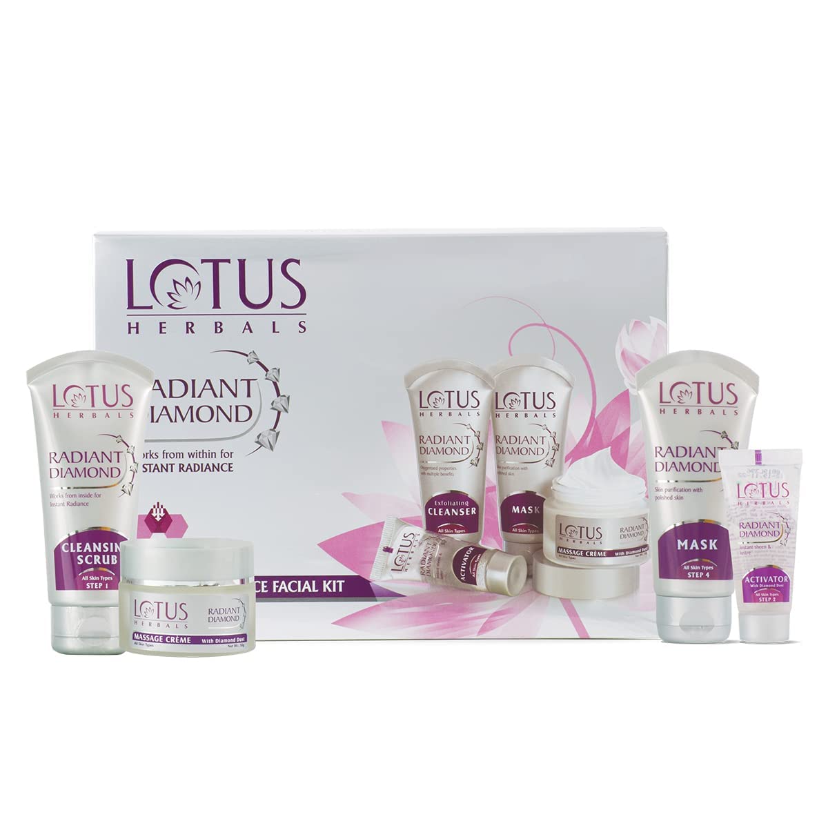 Lotus Herbals Radiant Diamond Cellular Radiance Facial Kit [170 g]