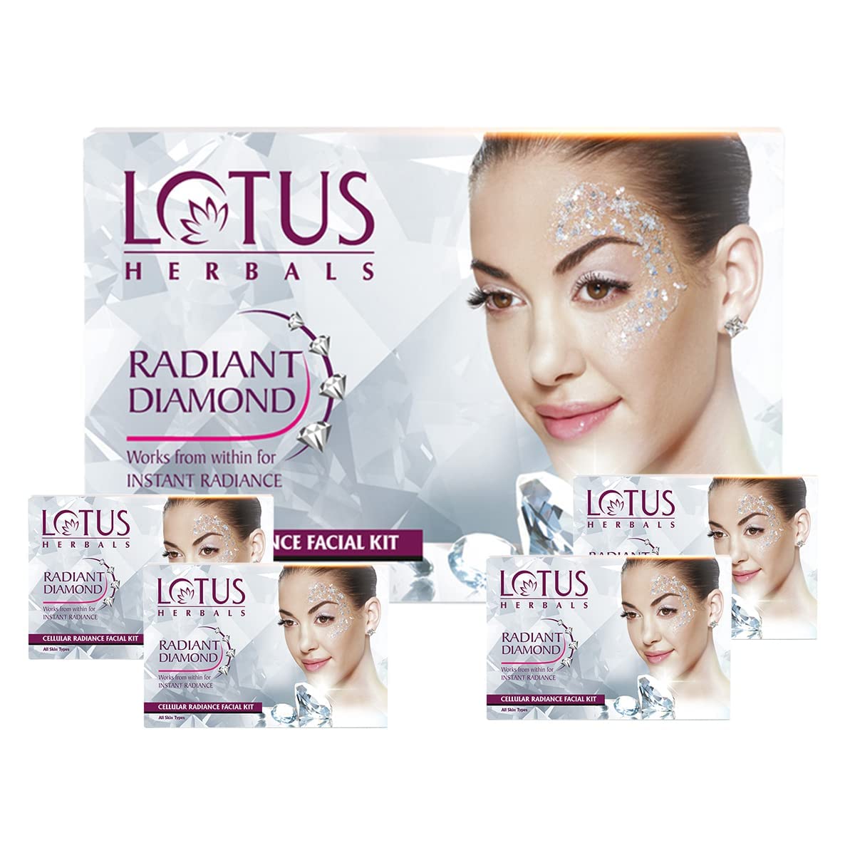Lotus Herbals Radiant Diamond Cellular Radiance Facial Kit [37 g]