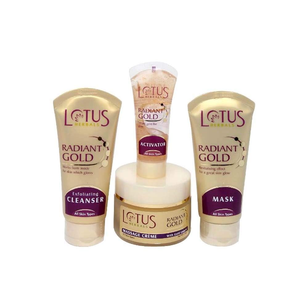 Lotus Herbals Radiant Gold Cellular Glow Facial Kit [170 g]
