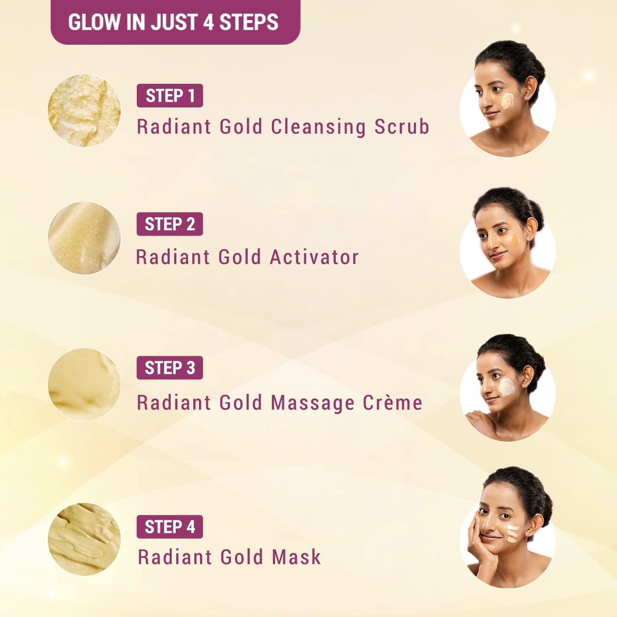Lotus Herbals Radiant Gold Cellular Glow Facial Kit [37 g]