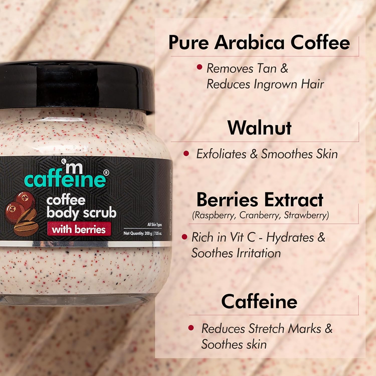 MCaffeine Coffee Body Scrub With Berries [200 g]