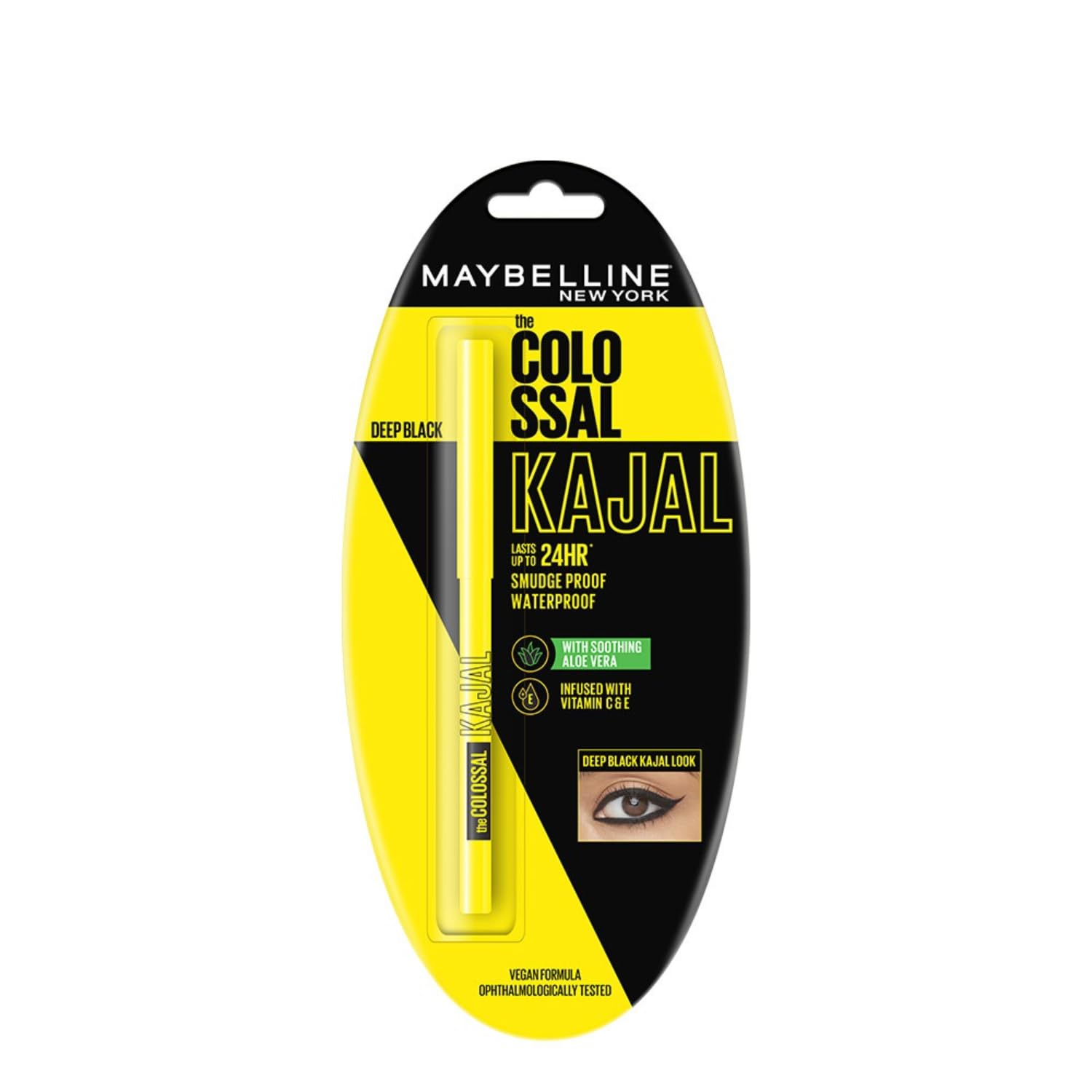 Maybelline New York The Colossal Kajal, Smudgeproof & Waterproof Lasts Up To 24H - Deep Black