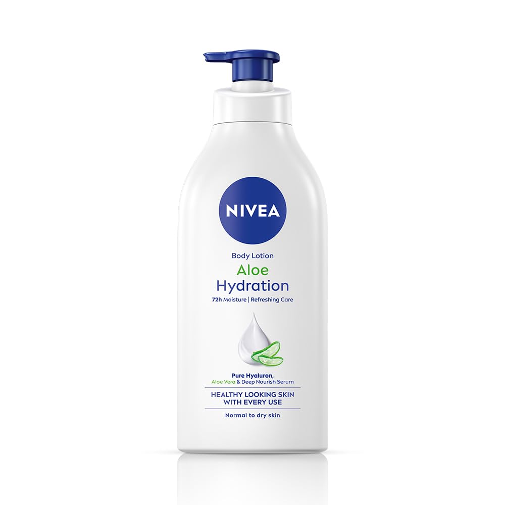 NIVEA 100% NATURAL ALOEVERA Body lotion- 5 in 1 COMPLETE CARE for 48H Refreshing moisturization [600 ml]