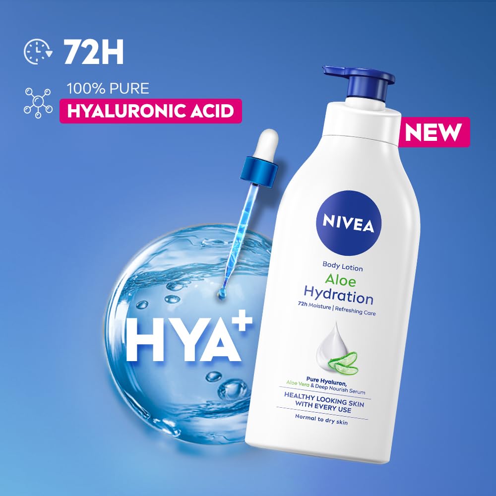 NIVEA 100% NATURAL ALOEVERA Body lotion- 5 in 1 COMPLETE CARE for 48H Refreshing moisturization [600 ml]