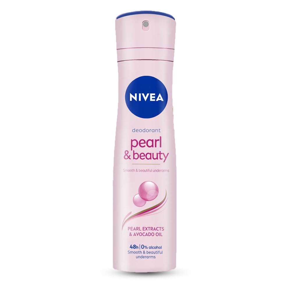 NIVEA Deo Pearl & Beauty Extracts & 0% Alcohol, For Smooth Underarms, 48H Freshness and Odour Protection [150 ml]