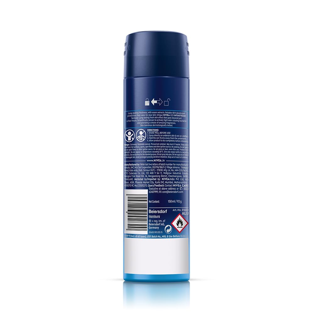 NIVEA MEN Deodorant, Fresh Active, 48h Long lasting Freshness [150 ml]