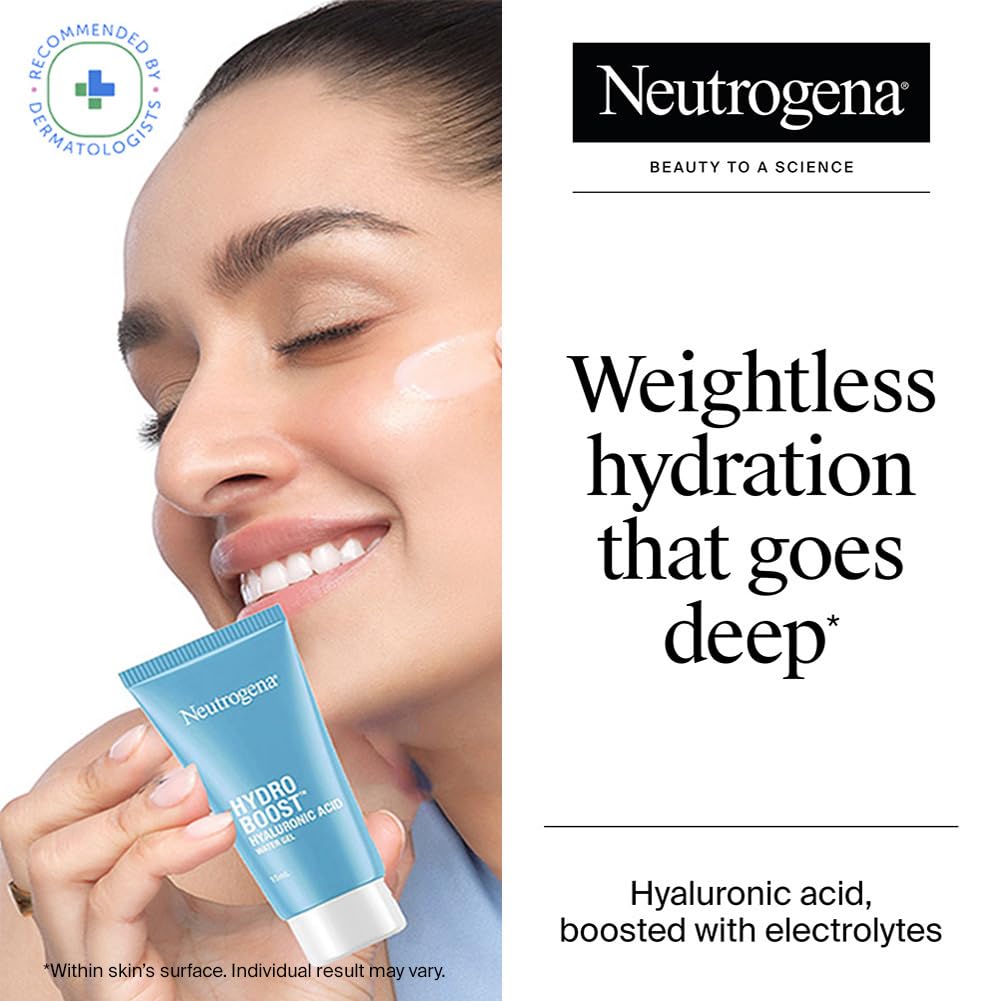 Neutrogena Hydro Boost Hyaluronic Acid Water Gel Light Face Moisturizer For Normal, Dry & Oily Skin [15 g]
