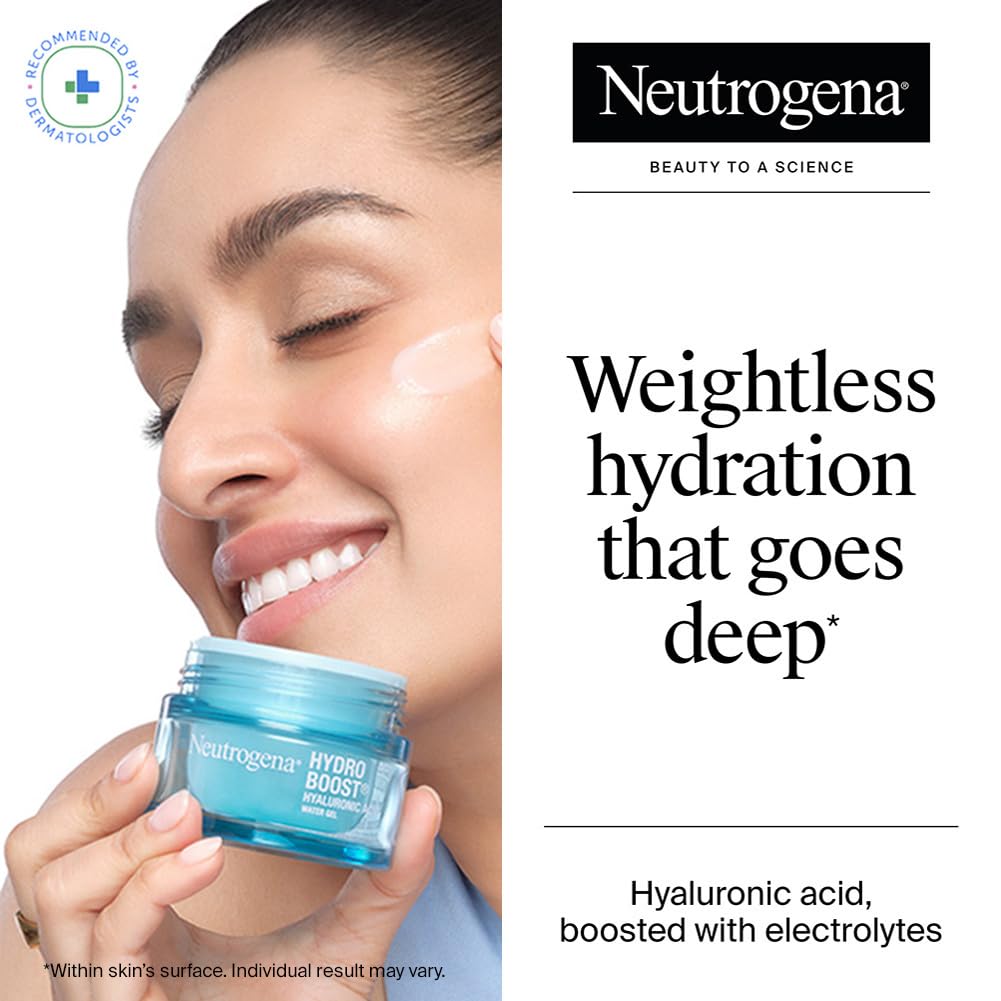 Neutrogena Hydro Boost Hyaluronic Acid Water Gel Light Face Moisturizer For Normal, Dry & Oily Skin [50 g]