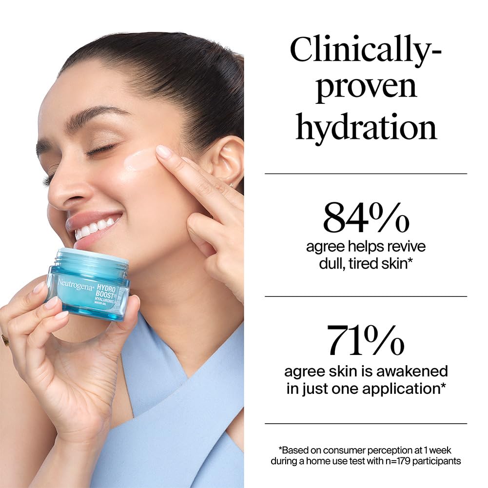 Neutrogena Hydro Boost Hyaluronic Acid Water Gel Light Face Moisturizer For Normal, Dry & Oily Skin [50 g]