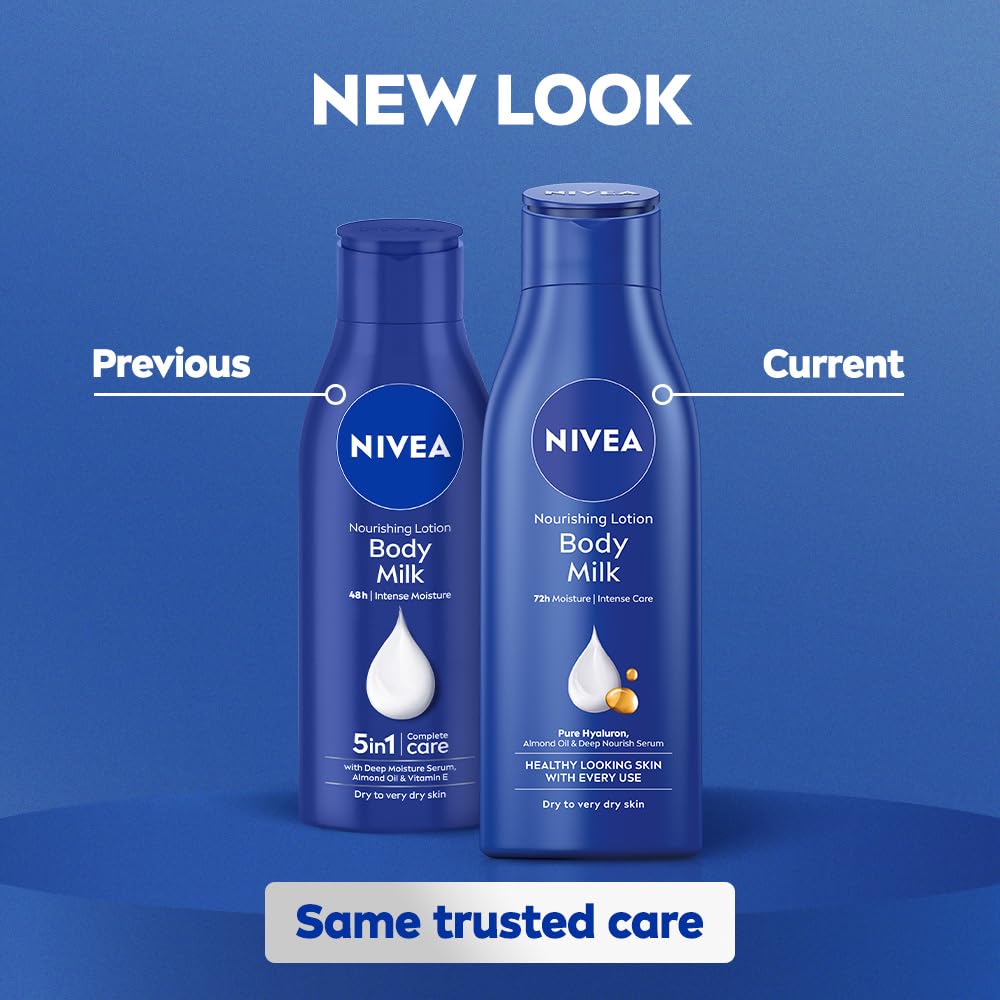 Nivea Deep Moisture Serum Vit E Body Lotion 48H Intense Moisturization Almond Oil Dry-Very Dry Skin [120 ml]