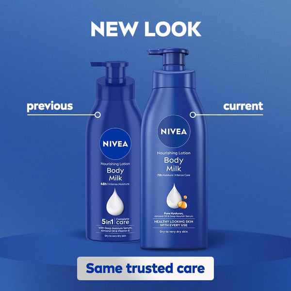 Nivea Deep Moisture Serum Vit E Body Lotion 48H Intense Moisturization Almond Oil Dry-Very Dry Skin [400 ml]