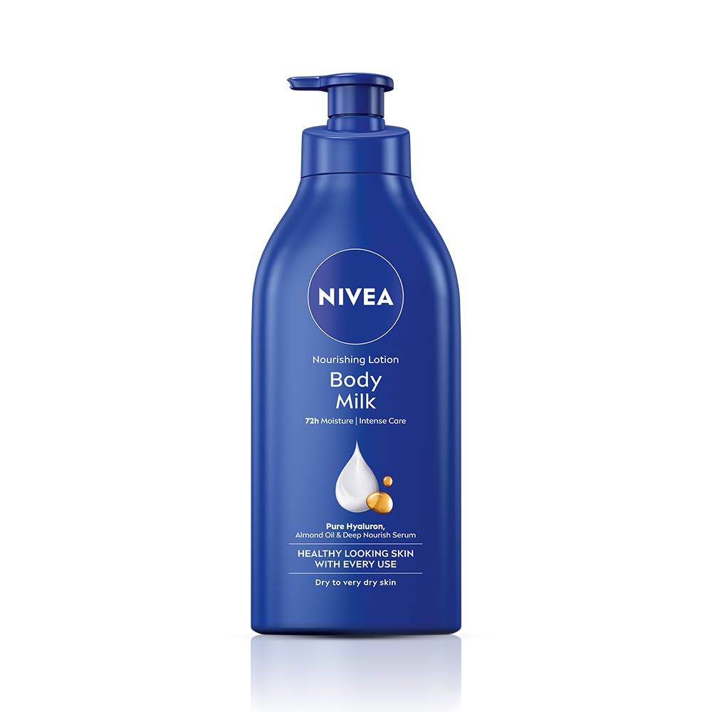 Nivea Deep Moisture Serum Vit E Body Lotion 48H Intense Moisturization Almond Oil Dry-Very Dry Skin [600 ml]
